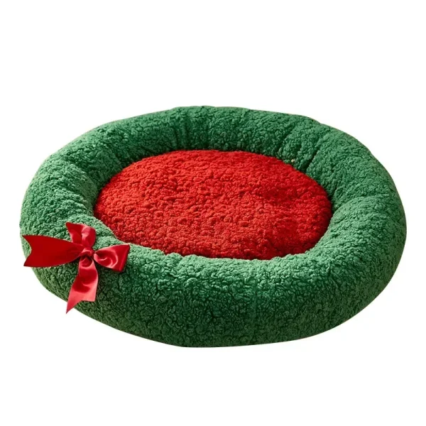 Winter Warm Cat Nest Deep Sleep Semi Closed New Christmas Cat Nest Dog Nest Warm Bed - Image 3