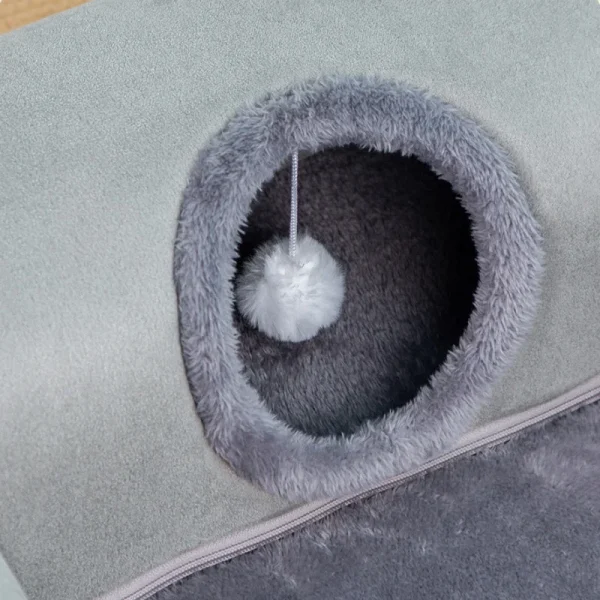 3-in-1 Cozy Cat Tunnel Bed Play Mat Warm Nest With Non-Slip Bottom for Small to Medium Cats Dog Rabbits Home Pet Kennel Products - Image 4