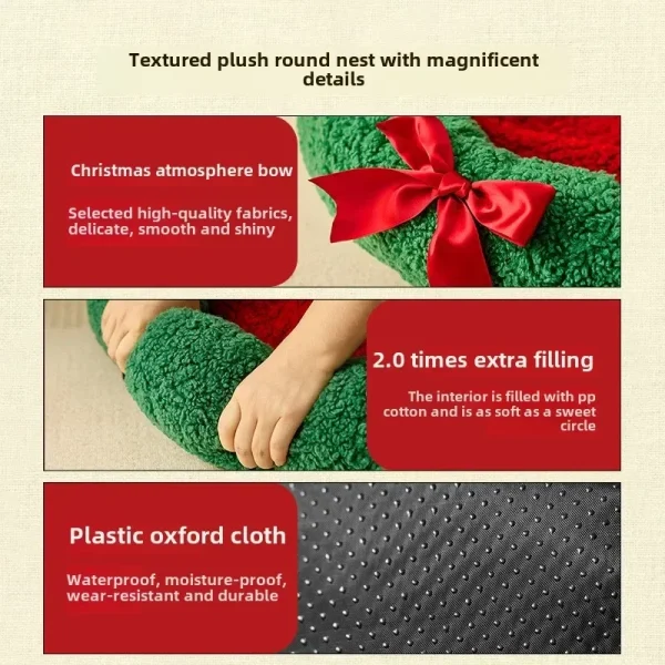 Winter Warm Cat Nest Deep Sleep Semi Closed New Christmas Cat Nest Dog Nest Warm Bed - Image 6
