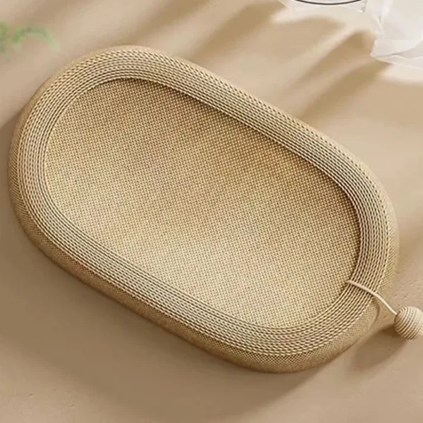 Cat Scratching Board Sisal Fabric Oval Shape Extra Large Cat Claw Board Basin Cats Nest Breathable Wear-resistant Pet Supplies - Image 2