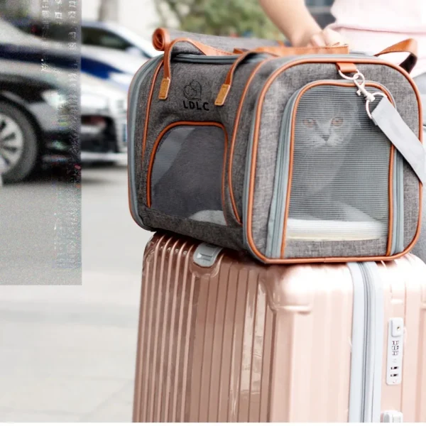 Pet Handbag Breathable Foldable Portable Dog Cat Carrier Bag Fashion Outdoor Travel Carrier Transport Bag With Pet Supplies - Image 3