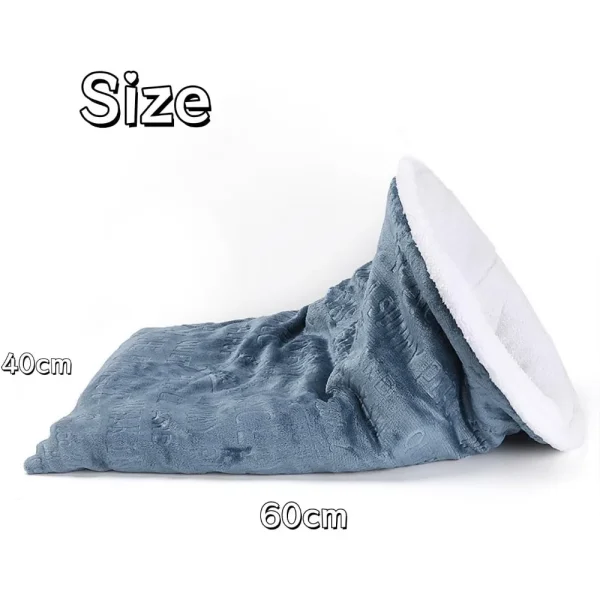 Cat Winter Sleeping Bag, New Cat Sleeping Bag, Soft Plush Large Cat Nest Bed, Warm Pet Mat Cat Bed for Indoor Cats and Small Dog - Image 6