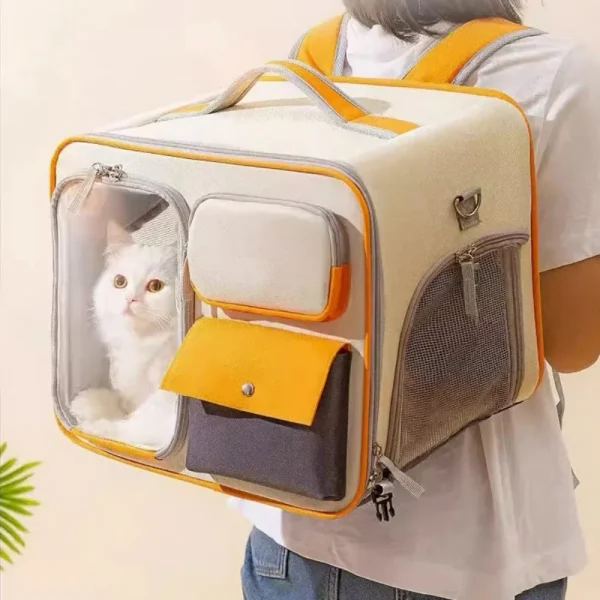 Cat Carrier BagsTravel Backpack Windproof Outdoor Extra Large Spacefor Durable Pets Backpack Composite Materials Pet Supplies - Image 6