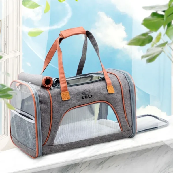 Pet Handbag Breathable Foldable Portable Dog Cat Carrier Bag Fashion Outdoor Travel Carrier Transport Bag With Pet Supplies - Image 4