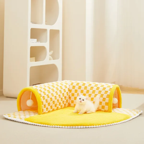 New Cat Nest Cat Tunnel Winter Warm Closed Removable and Washable Cat Shelter House Winter Pet Safe House Home Pet Supplies - Image 3
