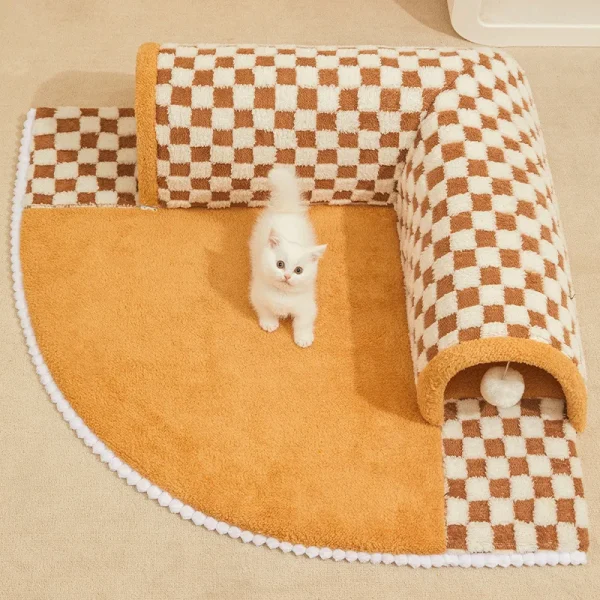 New Cat Nest Cat Tunnel Winter Warm Closed Removable and Washable Cat Shelter House Winter Pet Safe House Home Pet Supplies - Image 2