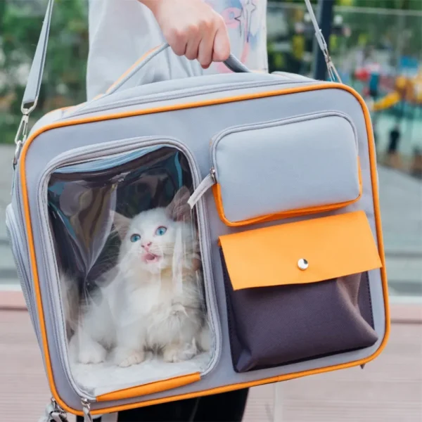 Cat Carrier BagsTravel Backpack Windproof Outdoor Extra Large Spacefor Durable Pets Backpack Composite Materials Pet Supplies - Image 4